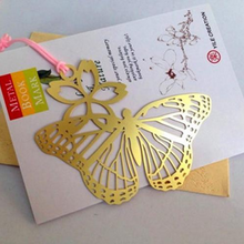 Load image into Gallery viewer, Vintage Gold Metal Bookmark