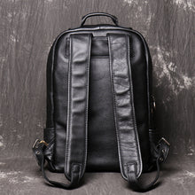Load image into Gallery viewer, Large Leather Backpack back view
