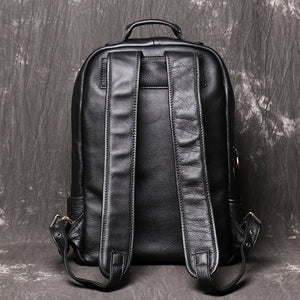 Large Leather Backpack back view