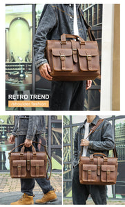 Leather Vintage Style Briefcase