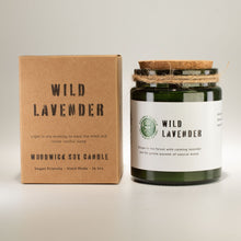 Load image into Gallery viewer, Greenman Woodwick Soy Candle - Wild Lavender