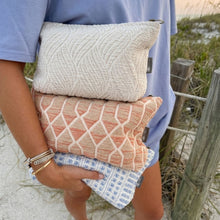 Load image into Gallery viewer, Nomad Sari Indian Jacquard Toiletry Bag - Rose Lattice
