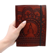 Load image into Gallery viewer, Small Notebook with strap - Cosmic Goddess
