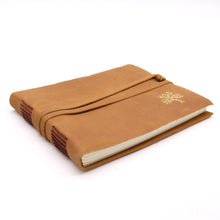 Load image into Gallery viewer, Leather Sketchbook Golden Tree - 144 pages -  18x23cm