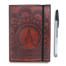Load image into Gallery viewer, Small Notebook with strap - Tibetan Mandala