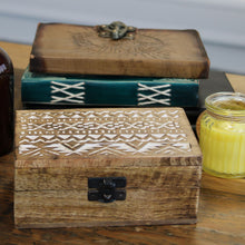 Load image into Gallery viewer, White Washed Wooden Box - 6x4 Slavic Design