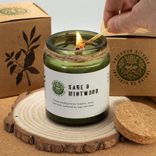 Load image into Gallery viewer, Greenman Woodwick Soy Candle - Wolf's Moon