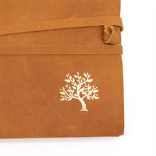 Load image into Gallery viewer, Leather Sketchbook Golden Tree - 144 pages -  18x23cm