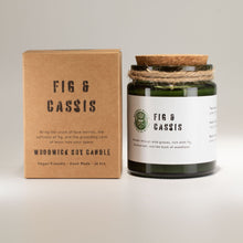 Load image into Gallery viewer, Greenman Woodwick Soy Candle - Fig &amp; Cassis