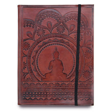Load image into Gallery viewer, Medium Notebook with strap - Tibetan Mandala
