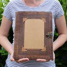 Load image into Gallery viewer, Huge Customisable Visitor Leather Book 10x13 (200 pages)