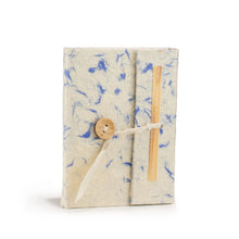 Load image into Gallery viewer, Lokta Mixed Blue Cotton Notebook – Mini (12x8cm) – 40 Leaves