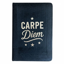 Load image into Gallery viewer, Black Velvet Notebook - 80 pages - Carpe Diem