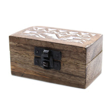 Load image into Gallery viewer, White Washed Wooden Box - Pill Box Slavic Design