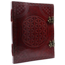 Load image into Gallery viewer, Huge Flower of Life Leather Book 10x13 (200 pages)