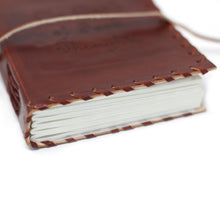 Load image into Gallery viewer, Leather Book of Thoughts with Wrap Notebook (6x4")