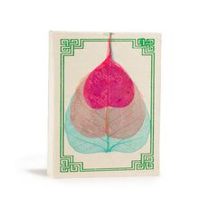 Load image into Gallery viewer, Lokta Bodhi Leaf Notebook – Medium (15x12cm) – 45 Leaves – Assorted
