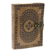 Load image into Gallery viewer, Leather Blue Mandala Notebook (7x5")