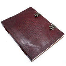 Load image into Gallery viewer, Huge Flower of Life Leather Book 10x13 (200 pages)