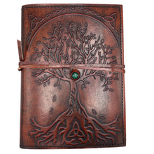 Load image into Gallery viewer, Small Tree of Life Leather Journal – 18x13x2cm