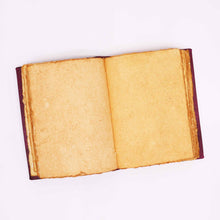 Load image into Gallery viewer, Heafty Red Tan Book - Zinc Hamsa Decor - 200 Deckle Edges Pages - 26x18cm