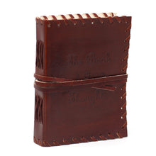 Load image into Gallery viewer, Leather Book of Thoughts with Wrap Notebook (6x4")