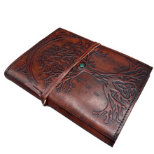 Load image into Gallery viewer, Small Tree of Life Leather Journal – 18x13x2cm
