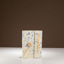 Load image into Gallery viewer, Lokta Mixed Blue Cotton Notebook – Mini (12x8cm) – 40 Leaves
