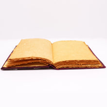 Load image into Gallery viewer, Heafty Red Tan Book - Zinc Hamsa Decor - 200 Deckle Edges Pages - 26x18cm