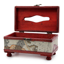 Load image into Gallery viewer, Tissue Box Old Map with Legs