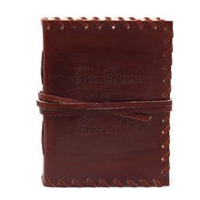 Load image into Gallery viewer, Leather Book of Thoughts with Wrap Notebook (6x4")