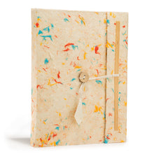 Load image into Gallery viewer, Lokta Mixed Colour Cotton Notebook – Large (21x15cm) – 45 Leaves – Includes Bookmark