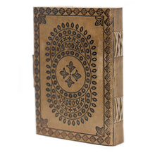 Load image into Gallery viewer, Leather Blue Mandala Notebook (7x5")