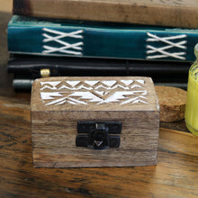 Load image into Gallery viewer, White Washed Wooden Box - Pill Box Slavic Design