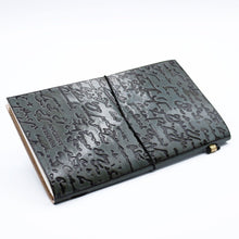Load image into Gallery viewer, Handmade Leather Journal - Important Things To Do - Grey (80 pages)