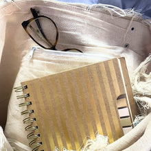 Load image into Gallery viewer, Natural Tote Bag Leather Handle - Mandela