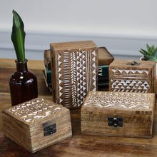 Load image into Gallery viewer, White Washed Wooden Box - Pill Box Slavic Design