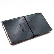 Load image into Gallery viewer, Handmade Leather Journal - Tree of Life - Green (80 pages)