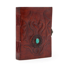 Load image into Gallery viewer, Two Dragons- Esoteric Notebook - Antique Grey - 200 pages  Stich Edge- 17.5x12.5x3cm