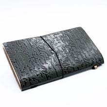 Load image into Gallery viewer, Handmade Leather Journal - Good Ideas and Other Dreams - Grey (80 pages)