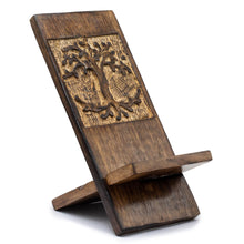 Load image into Gallery viewer, Wooden Carved Phone Stand - Tree of Life