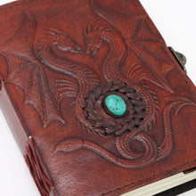 Load image into Gallery viewer, Two Dragons- Esoteric Notebook - Antique Grey - 200 pages  Stich Edge- 17.5x12.5x3cm
