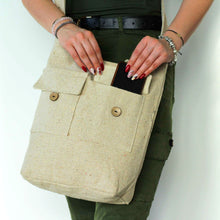 Load image into Gallery viewer, Natural Tones Two Pocket Bags - Natural - Large