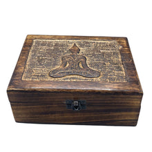 Load image into Gallery viewer, Large Wooden Keepsake Box -  Buddha