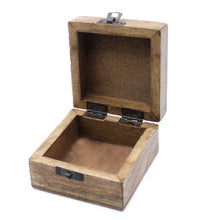 Load image into Gallery viewer, White Washed Wooden Box - 4x4 Slavic Design