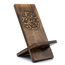Load image into Gallery viewer, Wooden Carved Phone Stand - Mandala