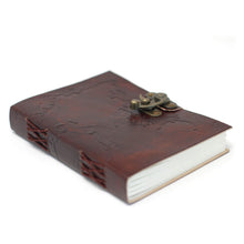 Load image into Gallery viewer, Leather World Map &amp; Stitching Notebook (7x5")