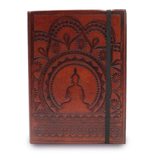 Load image into Gallery viewer, Small Notebook with strap - Tibetan Mandala