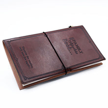 Load image into Gallery viewer, Handmade Leather Journal - Our Family Adventure Book - Brown