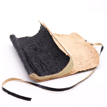 Load image into Gallery viewer, Rolled Leather Travel Notebook - 96 pages - Black  21x15cm